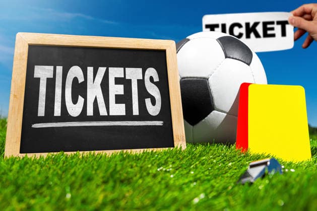 Germany - May 22, 2026: PHOTO MONTAGE. A soccer ball next to the word Tickets symbolizes the theme of ticket sales for the 2026 World Cup, where millions of fans will be looking to purchase tickets for soccer matches in North America. *** FOTOMONTAGE, Ein Fußball neben der Aufschrift Tickets symbolisiert das Thema rund um den Ticketverkauf zur WM 2026, bei der Millionen Fans Eintrittskarten für Fußballspiele in Nordamerika erwerben wollen.