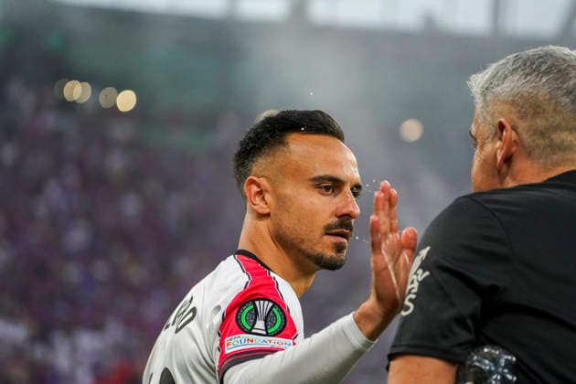 Germany Football UEFA Conference League Final 2025 2026 Crystal Palace vs Rayo Vallecano Red Bull Arena Leipzig portrait photo, portrait, single shot, portrait Ãlvaro Garcia Alvaro Garcia Rayo Vallecano, 18 Leipzig Copyright: xAymanxAlahmedx