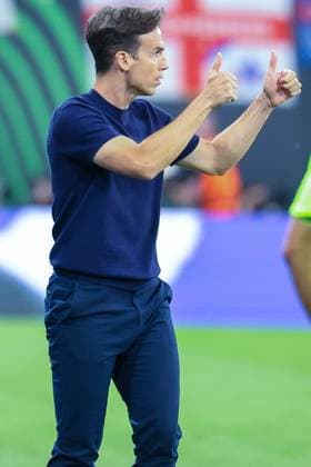 Head Coach Inigo Perez Rayo Vallecano satisfied, Crystal Palace F C vs Rayo Vallecano, Football, Men, UEFA, UEFA Confernce League Final, Season 2025 2026, 27 05 2026 Leipzig Saxony Germany Copyright: xkolbert-press MartinxAgüerax