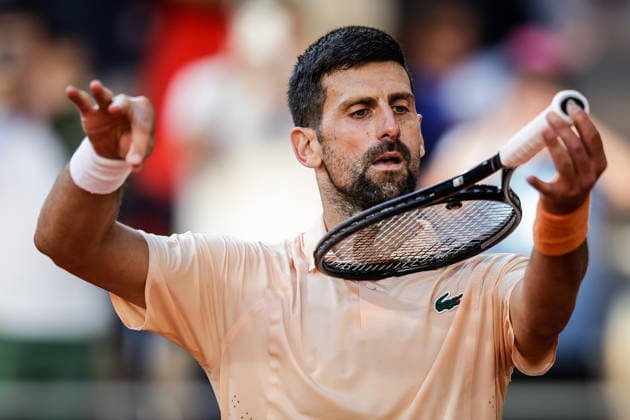 May 27, 2026, Paris, France, France: Novak DJOKOVIC of Serbia celebrates his victory during the fourth day of the Roland-Garros 2026, French Open 2026, Grand Slam tennis tournament at Roland-Garros Stadium on May 27, 2026 in Paris, France. Roland Garros 2026 - Day 4  - ZUMAm308 20260527_zsp_m308_065 Copyright: xMatthieuxMirvillex