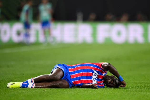 Crystal Palace FC v Rayo Vallecano de Madrid - UEFA Conference League Ismaila Sarr of Crystal Palace FC reacts during the UEFA Conference League 2025 26 final football match between Crystal Palace FC and Rayo Vallecano de Madrid. Leipzig Germany Copyright: xNicolòxCampox