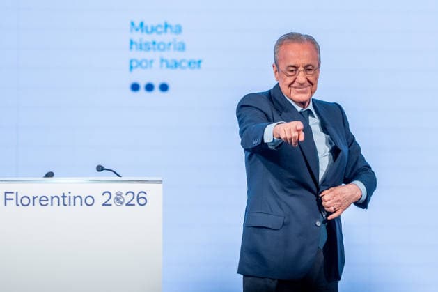 Real Madrid CF Elections 2026. Florentino Perez during his presentation of his candidacy for the presidency of Real Madrid CF. May 27, 2026. (ALTERPHOTOS Acero) MadridSpain  Copyright: xAcerox