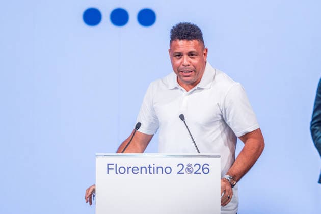 Real Madrid CF Elections 2026. Ronaldo Nazario during the Florentino Perez presentation of the candidacy for the presidency of Real Madrid CF. May 27, 2026. (ALTERPHOTOS Acero) MadridSpain  Copyright: xAcerox