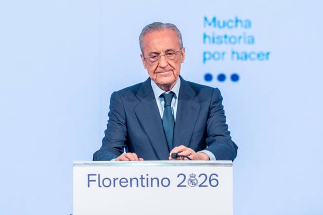 Florentino Perez during his presentation of his candidacy for the presidency of Real Madrid CF. May 27, 2026. (20260527680)