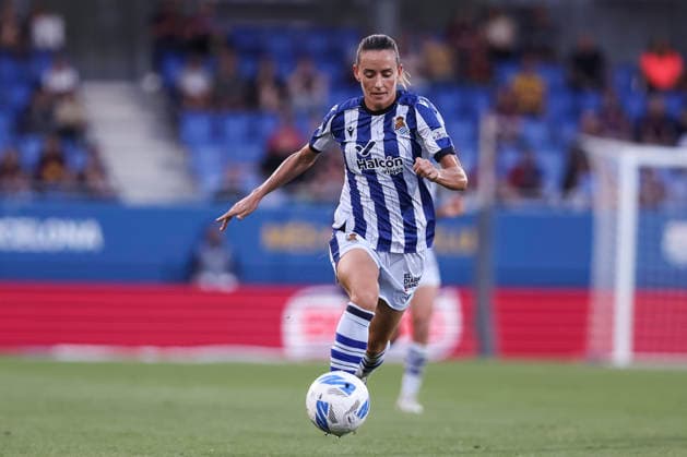 May 27, 2026, Sant Joan Despi, Barcelona, Spain: Ainhoa Vicente Moraza of Real Sociedad in action during the Spanish Women league, Liga F, football match played between FC Barcelona, Barca and Real Sociedad at Johan Cruyff Stadium on May 27, 2026 in Sant Joan Despi, Barcelona. Sant Joan Despi Spain - ZUMAa181 20260527_zaa_a181_142 Copyright: xJavierxBorregox