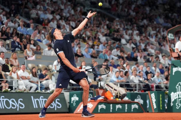 2026-05-27 2026 French Open - Day Four PARIS, FRANCE - MAY 27: Alexander Zverev of Germany during Day Four of the 2026 French Open at Roland Garros on May 27, 2026 in Paris, France. (Photo by Marleen Fouchier BSR Agency) Paris France Content not available for redistribution in The Netherlands directly or indirectly through any third parties. Copyright: xBSRxAgencyx