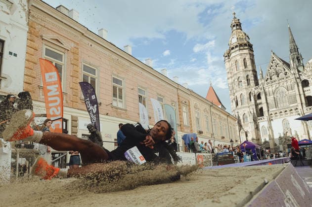 JBL Jump Fest 2026 athletics meeting in Kosice, Slovakia KOSICE, SLOVAKIA - MAY 27: Daniel Igbokwe, an athlete from Trinidad and Tobago competes during the JBL Jump Fest 2026 athletics meeting in Koöice, Slovakia, on May 27, 2026. The World Athletics Continental Tour Silver event brings elite international triple jumpers and medal-winning athletes to a specially built Olympic-standard runway in the city center, right in front of the iconic St Elisabeth Cathedral. Robert Nemeti Anadolu Kosice Slovakia. Editorial use only. Please get in touch for any other usage.  Copyright: x2026xAnadoluxRobertxNemetix