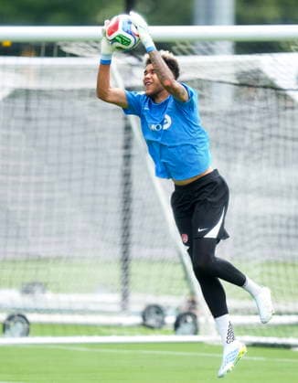 May 27, 2026, Charlotte, Nc, UNITED STATES: Canada goalkeeper Dayne St. Clair makes a save during Team Canada World Cup roster selection camp in Charlotte, N.C., on Wednesday, May 27, 2026. Canada News - May 27, 2026  - ZUMAc35_ 20260527_zaf_c35_186 Copyright: xNathanxDenettex