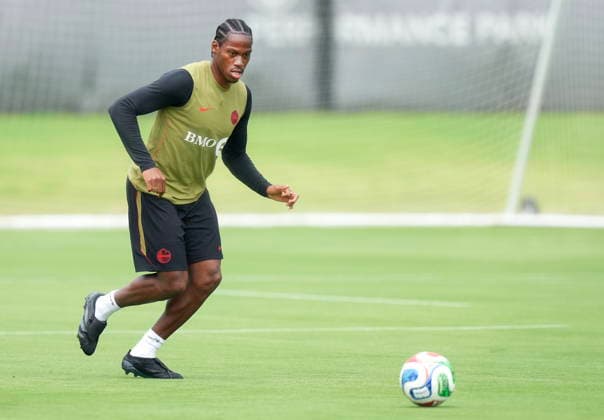 May 27, 2026, Charlotte, Nc, UNITED STATES: Canada forward Jonathan David handles the ball in a drill during Team Canada World Cup roster selection camp in Charlotte, N.C., on Wednesday, May 27, 2026. Canada News - May 27, 2026  - ZUMAc35_ 20260527_zaf_c35_196 Copyright: xNathanxDenettex