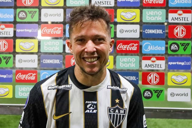 Atlético Mineiro x Puerto Cabello BELO HORIZONTE, MG - 27.05.2026: ATLÃ TICO MINEIRO X PUERTO CABELLO - Bernard scores goal and qualifies AtlÃ tico for the round of 16 of the Copa Sudamericana. .Match between AtlÃ tico Mineiro x Puerto Cabello for the Copa Sudamericana. The decisive match for the last round of Group B, this Wednesday (27). (Photo: Allan Calisto Fotoarena) x2952141x  AllanxCalisto