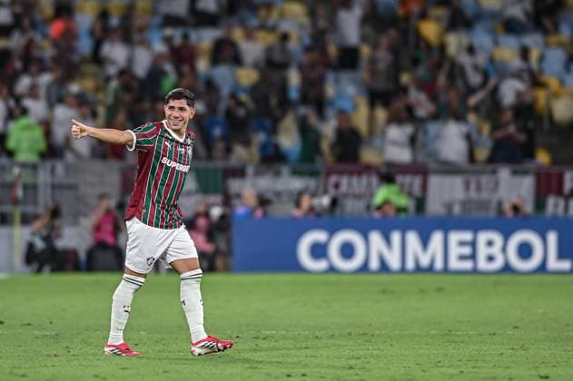 A match valid for the 2026 Copa Libertadores between Fluminense and Deportivo La Guaira. Fluminense player Jefferson Savarino celebrates his goal during the match between Fluminense and Deportivo La Guaira, valid for the 2026 Copa Libertadores, at the Maracana stadium, on Wednesday night. .%g Copyright: xJaysonxBragax