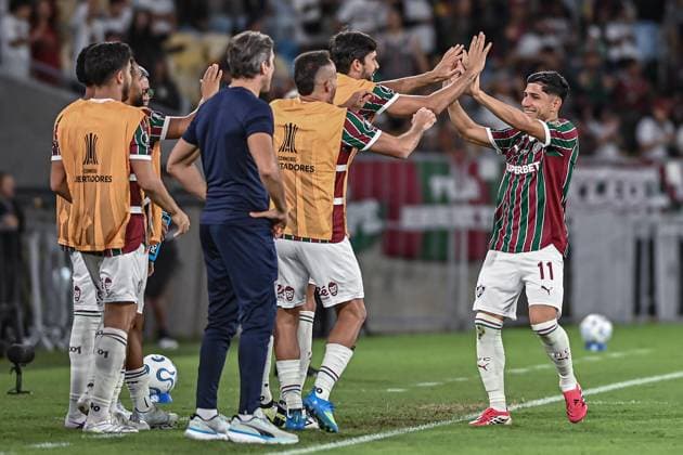 A match valid for the 2026 Copa Libertadores between Fluminense and Deportivo La Guaira. Fluminense player Jefferson Savarino celebrates his goal during the match between Fluminense and Deportivo La Guaira, valid for the 2026 Copa Libertadores, at the Maracana stadium, on Wednesday night. .%g Copyright: xJaysonxBragax
