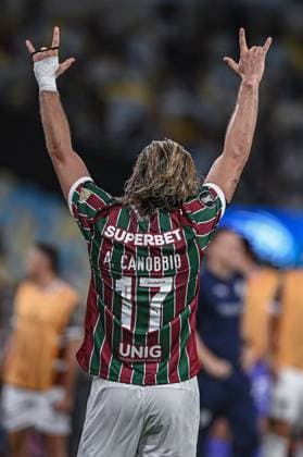 A match valid for the 2026 Copa Libertadores between Fluminense and Deportivo La Guaira. Fluminense player Agustin Canobbio celebrates his goal during the match between Fluminense and Deportivo La Guaira, valid for the 2026 Copa Libertadores, at the Maracana stadium, on Wednesday night. .%g Copyright: xJaysonxBragax