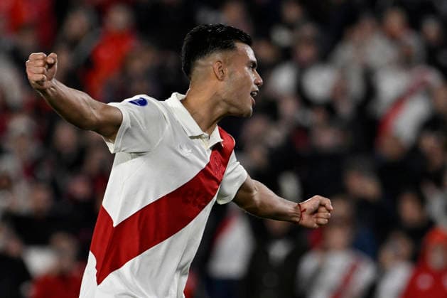 BUENOS AIRES, ARGENTINA - MAY 27: Fausto Vera of River Plate celebrate the second goal during the match between River Plate (Argentina) and Blooming (Bolivia) for the 6th round of Group H of the 2026 Copa Sudamericana at Estadio Mas Monumental Antonio Vespucio Liberti on May 27, 2026 in Buenos Aires, Argentina. (Photo by Diego Alberto Haliasz Imago) Distrito Federal Argentina Copyright: xDiegoxAlbertoxHaliaszx