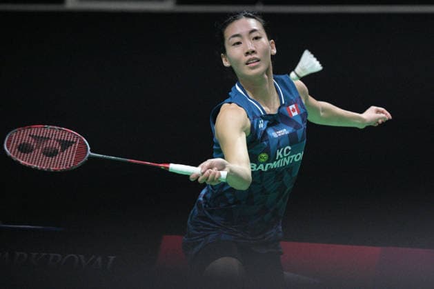 (260528) -- SINGAPORE, May 28, 2026 -- Michelle Li hits a return during the women s singles round of 16 match between Yamaguchi Akane of Japan and Michelle Li of Canada at the Singapore Badminton Open 2026 in Singapore on May 28, 2026. (Photo by Xinhua) (SP)SINGAPORE-BADMINTON-SINGAPORE OPEN-WOMEN S SINGLES ThenxChihxWey 