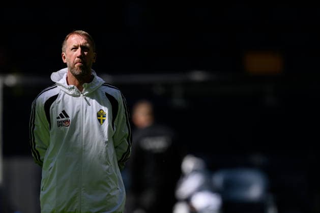 260528 Head coach Graham Potter of the Swedish national football team at a training session on May 28, 2026 in Stockholm Photo Johanna Säll BILDBYRAN kod JL JL0620 fotboll football soccer fotball landskamp träning practice training sverige sweden sverige a fifa world cup vm bbeng  Copyright: JOHANNAxSÄLL BB260528BB168