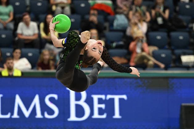 IPA85130097 - ONOFRIICHUK Taisiia (UKR) during European Championships in Rhythmic gymnastics, Rhythmische Sportgymnastik, RSG Gymnastics in Varna, Bulgaria, May 28 2026  Copyright: xFilippoxTomasi IPAxSportx xx 85130097