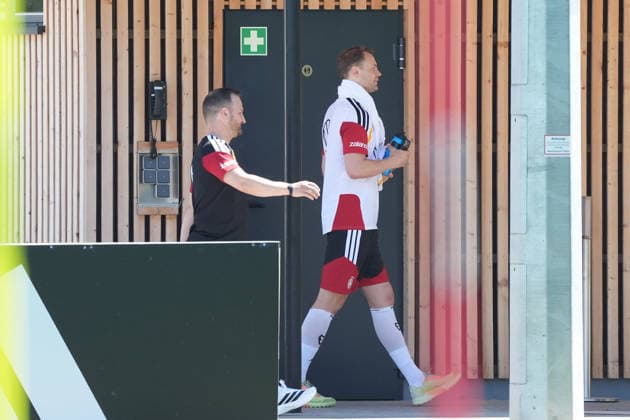 Goalkeeper Manuel Neuer Germany Germany comes out of the training room and goes back to the Home Ground Herzo Base 28 05 2026 German national team, training camp for World Cup preparation, Home Ground, HerzoBase, World of Adidas, Herzogenaurach