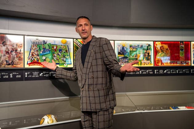 HONGKONG-SOCCER FIFA-MUSEUM Italian former soccer player, Marco Materazzi at the FIFA Museum Hong Kong during a press event in Hong Kong, May 28, 2026. NEXPHER Vernon Yuen HONG KONG