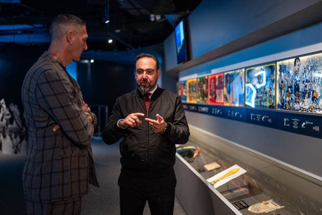 HONGKONG-SOCCER FIFA-MUSEUM Italian former soccer player, Marco Materazzi and Managing Director of the FIFA Museum, Marco Fazzone at the FIFA Museum Hong Kong during a press event in Hong Kong, May 28, 2026. NEXPHER Vernon Yuen HONG KONG