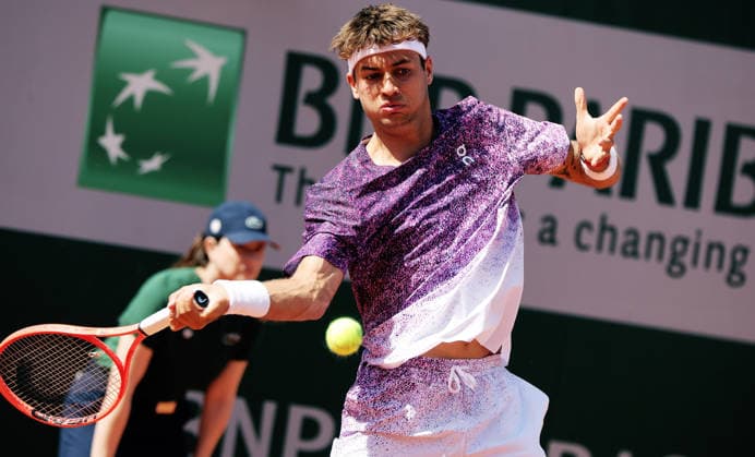 TENNIS - French Open 2026 PARIS,FRANCE,28.MAY.26 - TENNIS - ATP, Tennis Herren World Tour, French Open, Roland Garros, Grand Slam. Image shows Flavio Cobolli (ITA).  GEPAxpictures xMatthiasxHauer