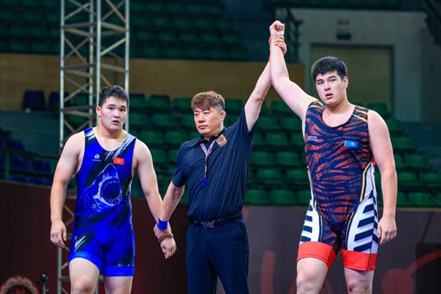 U17 Wrestling Asian Championships 110kg GR Arystan Temergali KAZ df Nariman Muzuretovich Anarkulov KGZ Copyright: xAmirrezaxAliasgarix xUnitedxWorlx Kadir Caliskan United World Wr