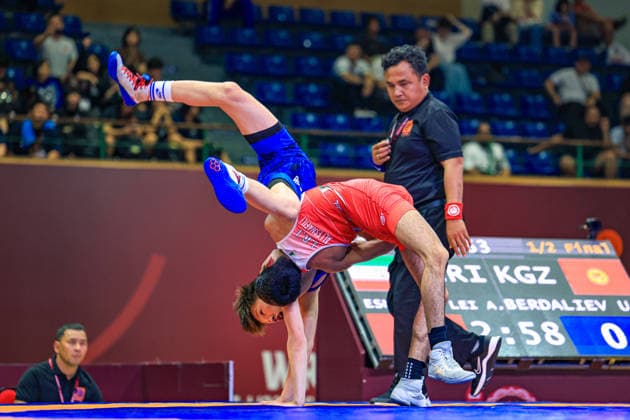 U17 Wrestling Asian Championships 48kg GR Ali Morteza Esmaeili Leivesi IRI df Umarali Kanatbekovich Berdaliev KGZ Copyright: xAmirrezaxAliasgarix xUnitedxWorlx Kadir Caliskan United World Wr
