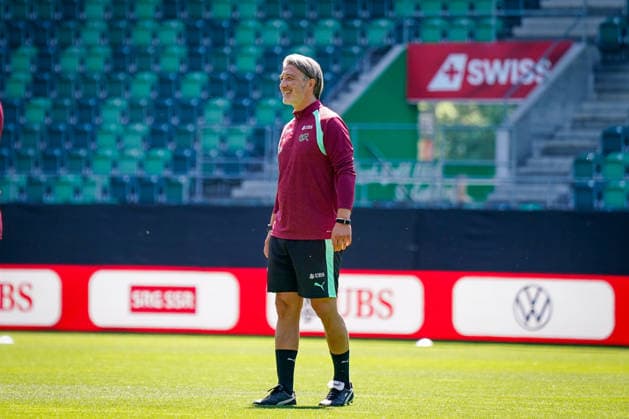 Switzerland Football Swiss national team 2026, Training of the Swiss national team Kybunpark St Gallen Murat Yakin Trainer, Switzerland Copyright: xJOERANxSTEINSIEKx