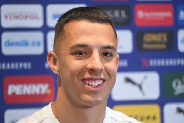 Hugo Sochurek speaks during the press conference, PK, Pressekonferenz of Czech national football team during the meeting prior to the World Cup in Prague, Czech Republic, May 28, 2026. (CTKxPhoto MichaelaxRihova) CTKPhotoP2026052804424  CTKPhotoP2026052804424