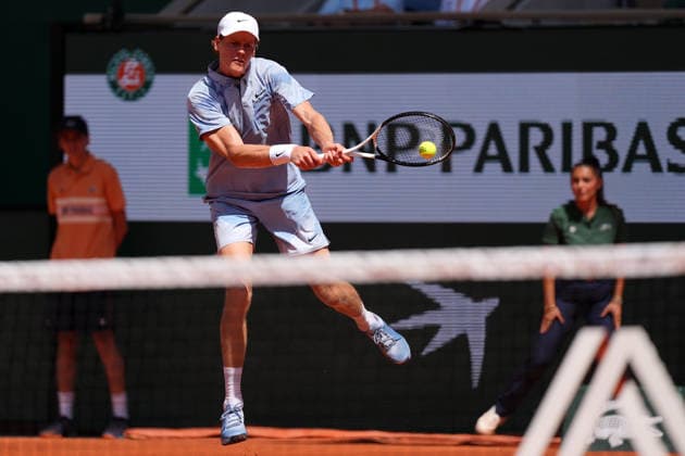 2026-05-28 2026 French Open - Day Five PARIS, FRANCE - MAY 28: Jannik Sinner of Italy during Day Five of the 2026 French Open at Roland Garros on May 28, 2026 in Paris, France. (Photo by Marleen Fouchier BSR Agency) Paris France Content not available for redistribution in The Netherlands directly or indirectly through any third parties. Copyright: xBSRxAgencyx