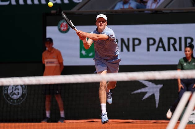 2026-05-28 2026 French Open - Day Five PARIS, FRANCE - MAY 28: Jannik Sinner of Italy during Day Five of the 2026 French Open at Roland Garros on May 28, 2026 in Paris, France. (Photo by Marleen Fouchier BSR Agency) Paris France Content not available for redistribution in The Netherlands directly or indirectly through any third parties. Copyright: xBSRxAgencyx