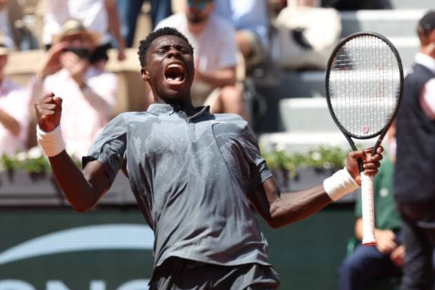 ROLAND GARROS PHOTOPQR LE PARISIEN LP Arnaud Journois (Staff) ; PARIS ; 28 05 2026 ; le 28 mai 2026 - Paris - Stade Roland Garros - Tennis - Internationaux de France - Simple Messieurs Court Suzanne Lenglen - 2ème tour - Moise Kouame vs Adolfo Daniel Vallejo. Ici Moise Kouame. Photo Le Parisien Arnaud Journois - Roland Garros French Open tennis tournament, in Paris, France, on 28 May 2026 PARIS France  Copyright: xPHOTOPQR LExPARISIEN MAXPPPxLPx xArnaudxJournoisx(Staff)x 20260528LPA6875 20260528LPA6875