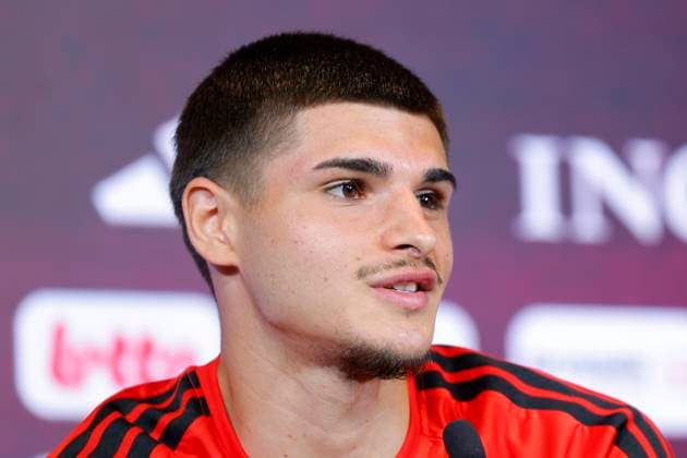 Red Devils press conference, PK, Pressekonferenz TUBIZE, BELGIUM - MAY 28 : Fernandez-Pardo Matias forward of Belgium during a press conference at the Proximus Base Camp prior to the World Cup pictured on May 28, 2026 in Tubize, Belgium, 28-05-26 Tubize Belgium  Copyright: xXpix