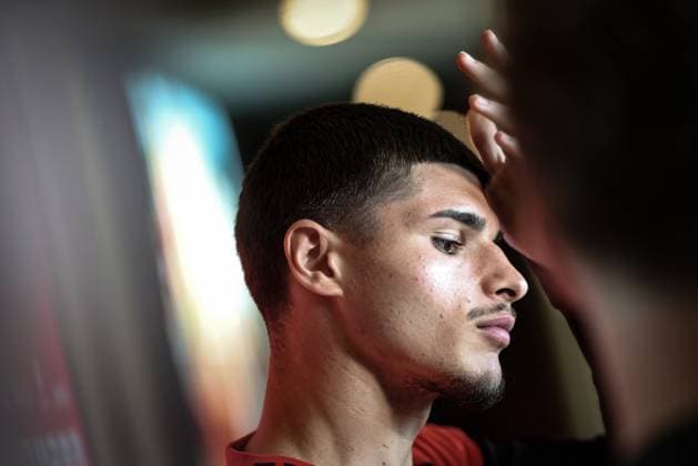 Belgium s Matias Fernandez-Pardo pictured after a press conference, PK, Pressekonferenz of Belgian national soccer team Red Devils to announce a new player for the 2026 FIFA World Cup, WM, Weltmeisterschaft, Fussball at the Proximus Basecamp in Tubize, on Thursday 28 May 2026. The 2026 FIFA World Cup will take place in the United States, Mexico, and Canada from 11 06 to 19 07. BRUNOxFAHY  x175263823x
