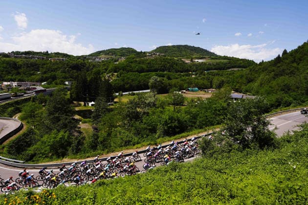The pack rides during Stage 18 of the Giro d™Italia from Fai della Paganella - Pieve di Soligo Italy, Thursday May 28, 2026  Copyright: xFabioxFerrarii LaPressex