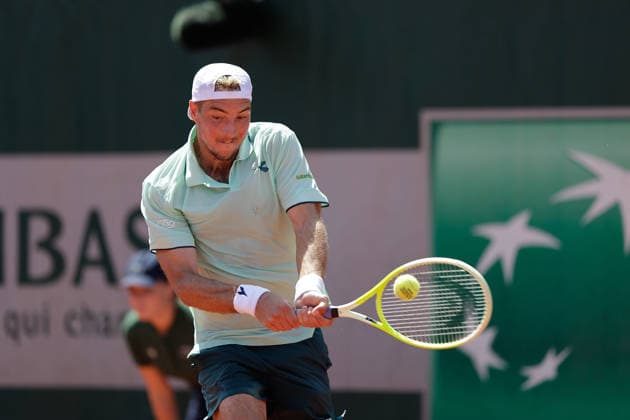 French Open Jan Lennard Struff GER celebrates during at the 2026 Roland Garros tournament in Paris, FRANCE, on May 28 2026 Copyright: AntonioxBorga