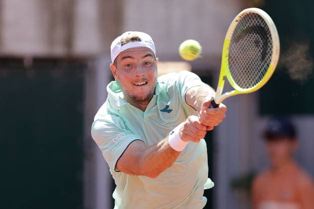 French Open Jan Lennard Struff GER celebrates during at the 2026 Roland Garros tournament in Paris, FRANCE, on May 28 2026 Copyright: AntonioxBorga