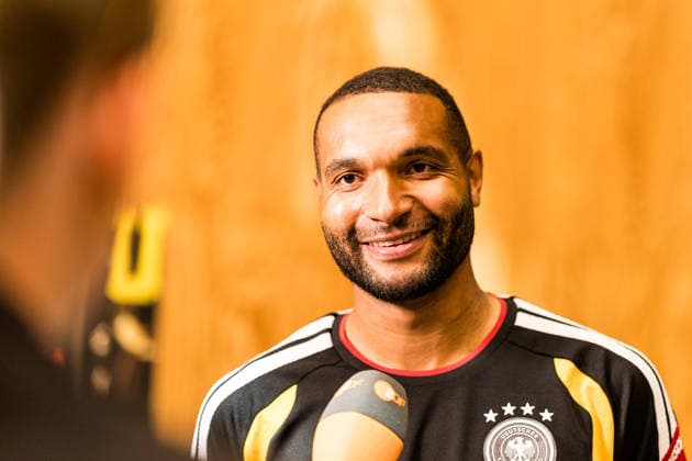 HERZOGENAURACH, GERMANY - MAY 28: Jonathan Tah (Germany, 4) smiles during a media session during the training camp of Germany to prepare for the FIFA World Cup, WM, Weltmeisterschaft, Fussball 2026 on May 28, 2026 in Herzogenaurach, Germany. Bavaria Germany Copyright: xSteffiexWunderlx