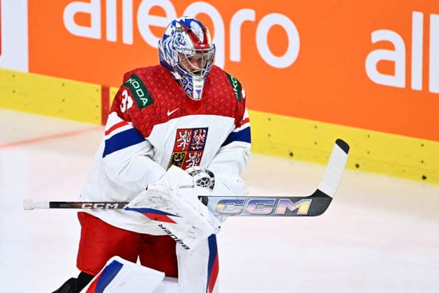 Goalkeeper Josef Korenar of Czech Republic during the warm-up before the quarterfinal match Czech Republic vs Finland at the 2026 IIHF Ice hockey, Eishockey World Championship, WM, Weltmeisterschaft on May 28, 2026, Zurich, Switzerland. (CTKxPhoto RadekxPetrasek) CTKPhotoP2026052806208  CTKPhotoP2026052806208