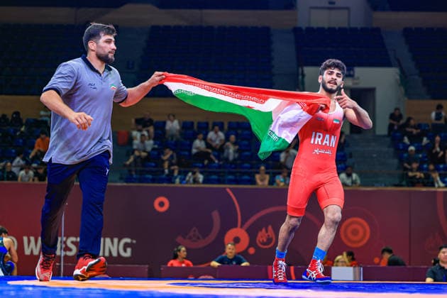 U17 Wrestling Asian Championships 60kg GR Amirreza Saeid Tahmasbpourmarzouni IRI Copyright: xAmirrezaxAliasgarix xUnitedxWorlx Kadir Caliskan United World Wr
