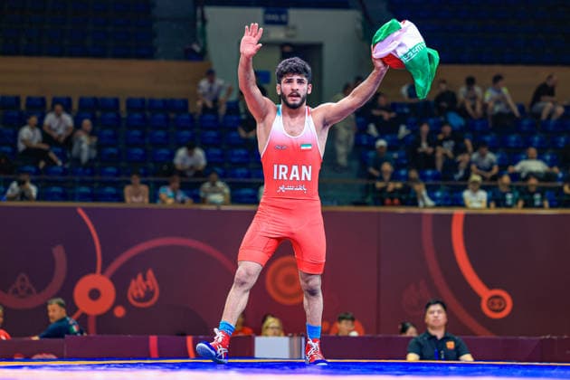 U17 Wrestling Asian Championships 60kg GR Amirreza Saeid Tahmasbpourmarzouni IRI Copyright: xAmirrezaxAliasgarix xUnitedxWorlx Kadir Caliskan United World Wr