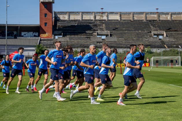 Czech national football team training session prior to 2026 FIFA World Cup, WM, Weltmeisterschaft, Fussball on May 28, 2026, Prague, Czech Republic. (CTKxPhoto OndrejxDeml) CTKPhotoP2026052807367  CTKPhotoP2026052807367