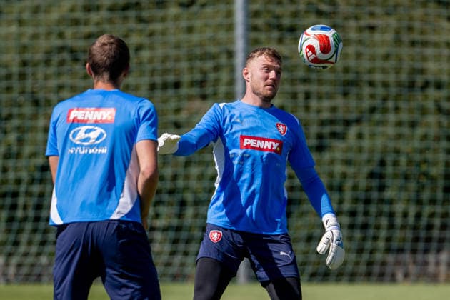 Goalkeeper Jindrich Stanek of Czech Republic attends the Czech national football team training session prior to 2026 FIFA World Cup, WM, Weltmeisterschaft, Fussball on May 28, 2026, Prague, Czech Republic. (CTKxPhoto OndrejxDeml) CTKPhotoP2026052807379  CTKPhotoP2026052807379