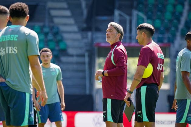 Switzerland Football Swiss national team 2026, Training of the Swiss national team Kybunpark St Gallen Murat Yakin Trainer, Switzerland Copyright: xJOERANxSTEINSIEKx