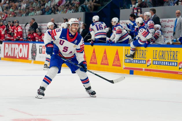 FRIBOURG, SWITZERLAND MAY 28 Matthew Tkachuk of United States during the 2026 IIHF Ice Hockey World Championship Switzerland game between Canada and USA at BCF Arena on May 28, 2026 in Fribourg, Fribourg Fribourg BCF Arena Fribourg Switzerland Copyright: xJustPictures.ch JarixPestelaccix jp-en-EuSpIm-JP6_JAR_Canada_USA_28May2026_00139