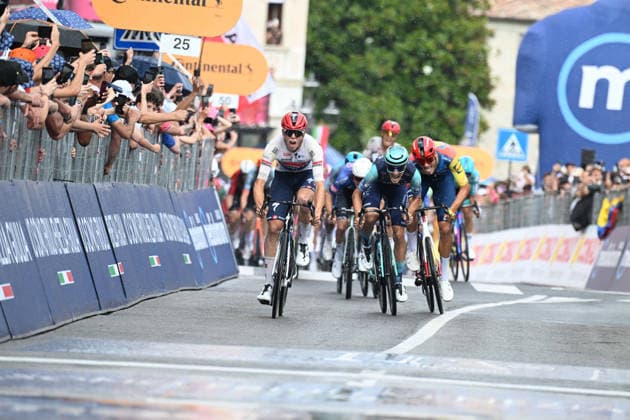 28-05-2026 Giro D italia; Tappa 18 Fai Della Paganella - Pieve Di Soligo; 2026, Soudal - Quick Step; 2026, Bahrain Victorious; Magnier, Paul; Zambanini, Edoardo; Pieve Di Soligo; 
