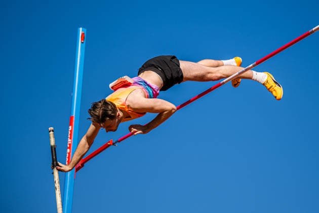 260528 Pal Lillefosse of Norwaym competes in men™s pole vault during the Trond Mohn Games on May 28, 2026 in Bergen Photo Marius Simensen BILDBYRAN Cop 238 MM0068 athletics bbeng friidrett friidrott norge norway trond mohn games  Copyright: MARIUSxSIMENSEN BB260528ZJ014