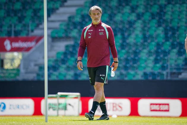 Switzerland Football Swiss national team 2026, Training of the Swiss national team Kybunpark St Gallen Murat Yakin Trainer, Switzerland Copyright: xJOERANxSTEINSIEKx