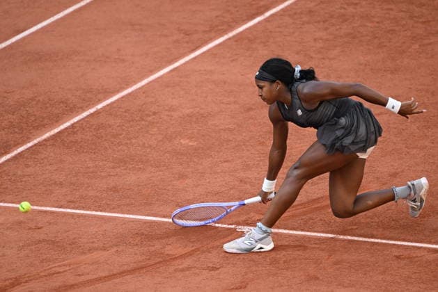 2026 French Open (Roland-Garros) - Day 5 PARIS, FRANCE - MAY 28: Egypt s Mayar Sherif (not seen) and US Coco Gauff compete during their women s singles match on day 5 of the French Open tennis tournament on Court Suzanne-Lenglen at the Roland-Garros Complex in Paris, France on May 28, 2026. Burak Akbulut Anadolu Paris France. Editorial use only. Please get in touch for any other usage.  Copyright: x2026xAnadoluxBurakxAkbulutx