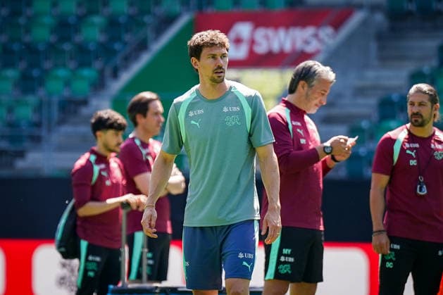 Switzerland Football Swiss national team 2026, Training of the Swiss national team Kybunpark St Gallen Christian Fassnacht Switzerland, 16 Copyright: xJOERANxSTEINSIEKx